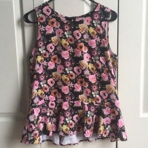 H&M floral peplum top